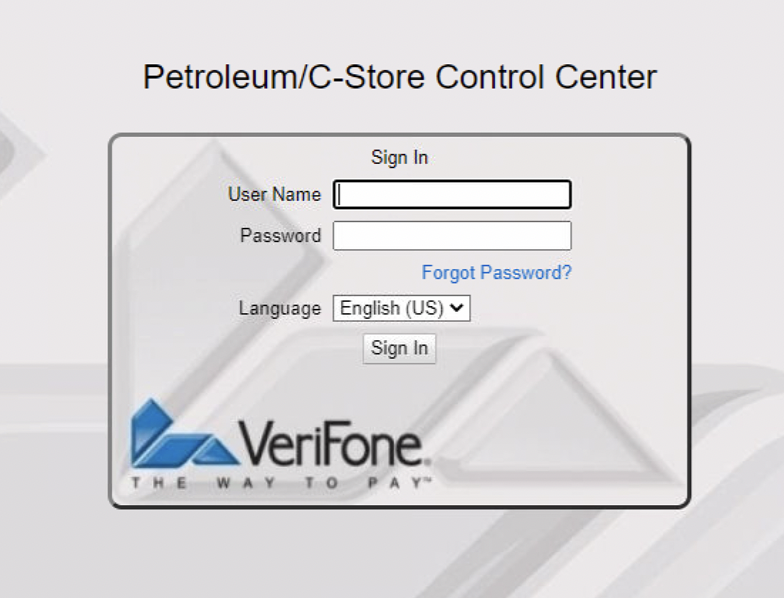 Verifone Petroleum C-Store Control Center