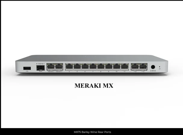 Rear view of a representative Meraki MX appliance